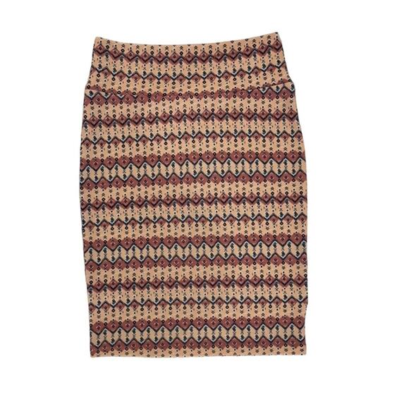 LuLaRoe Cassie Womens Size Medium Multicolor Pencil Skirt Work Geometric Dainty - Picture 1 of 5